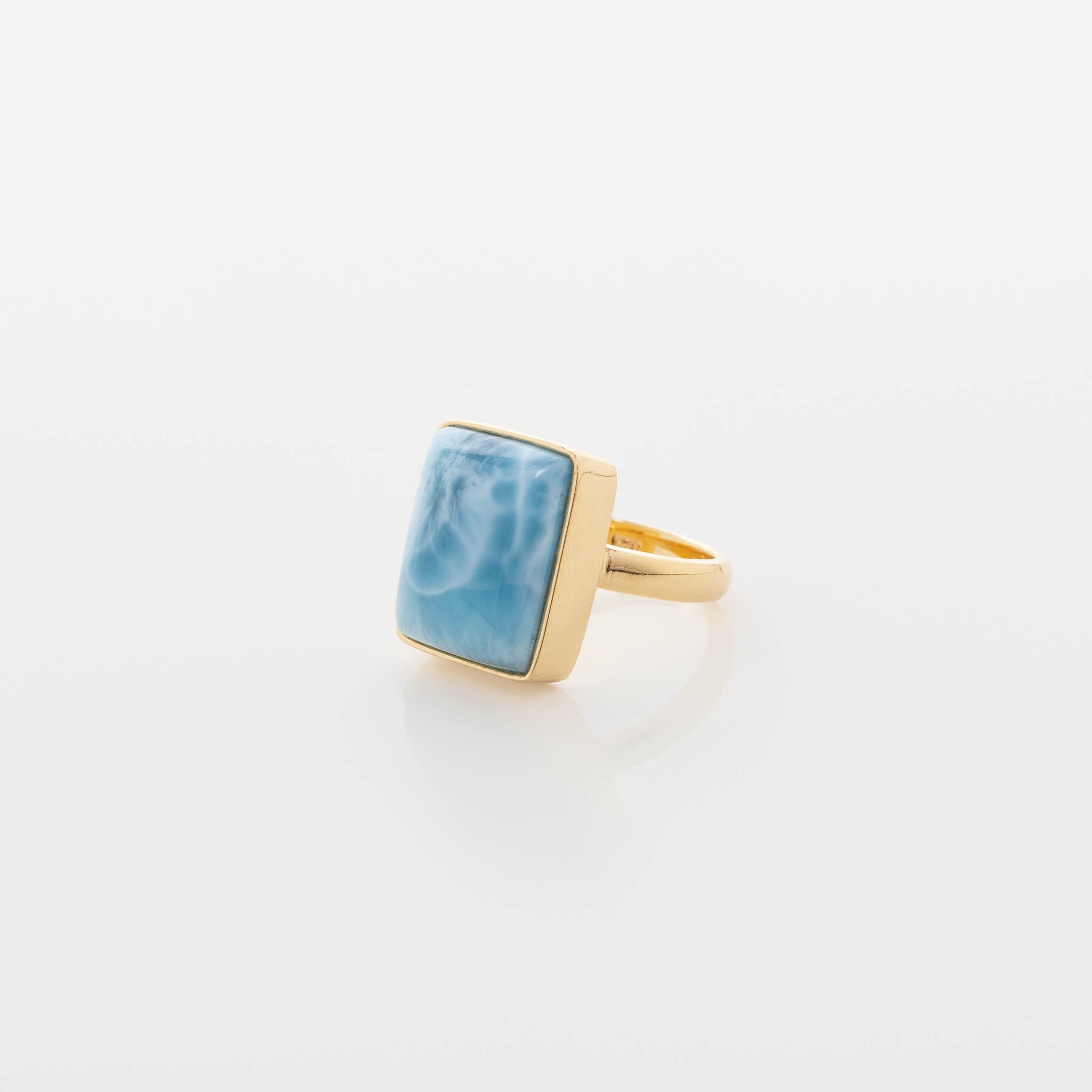 Gold Vermeil Larimar Ring Faith