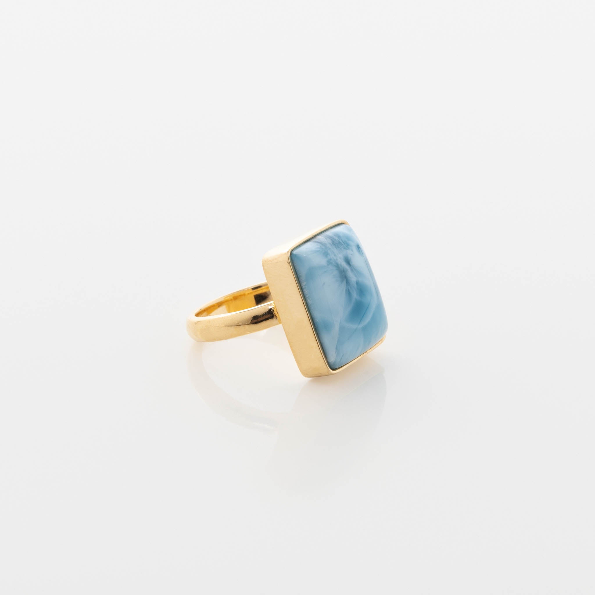 Gold Vermeil Larimar Ring Faith