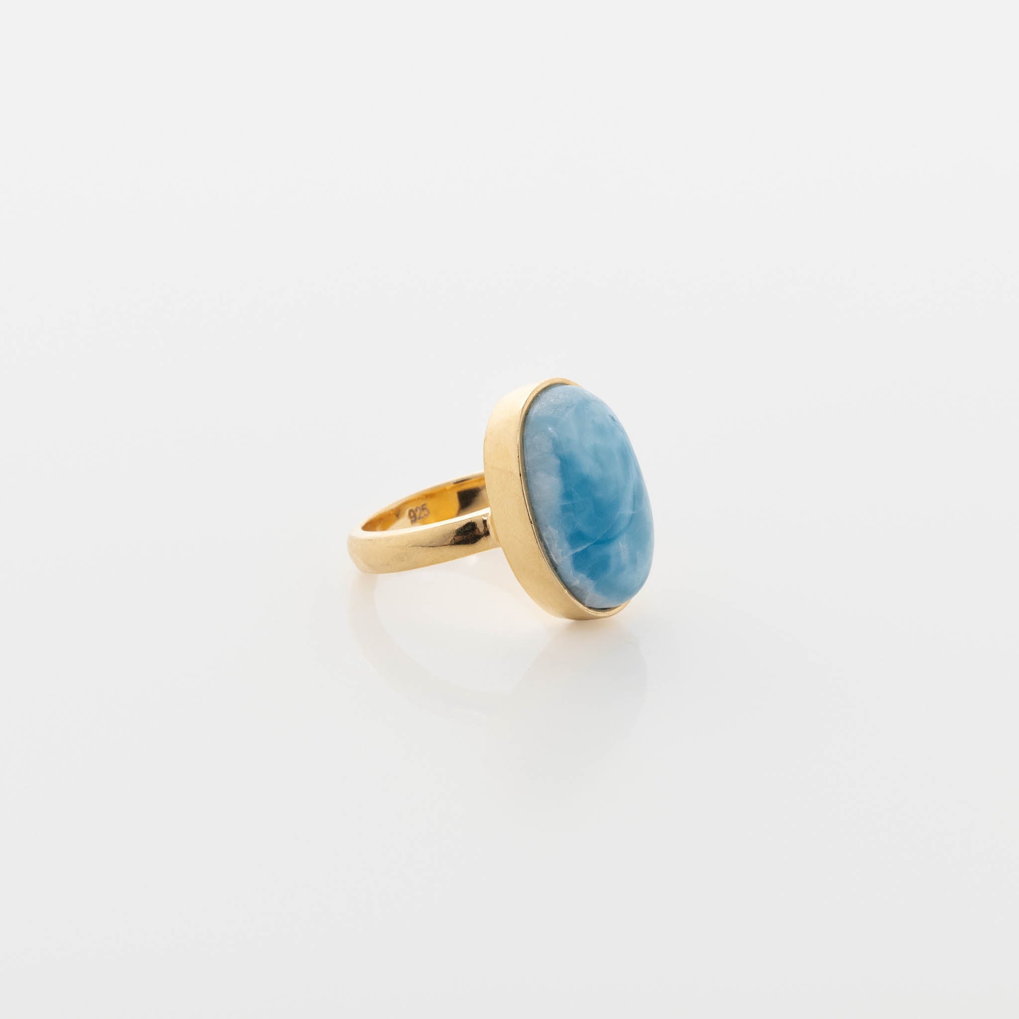 Gold Vermeil Larimar Ring Fatima