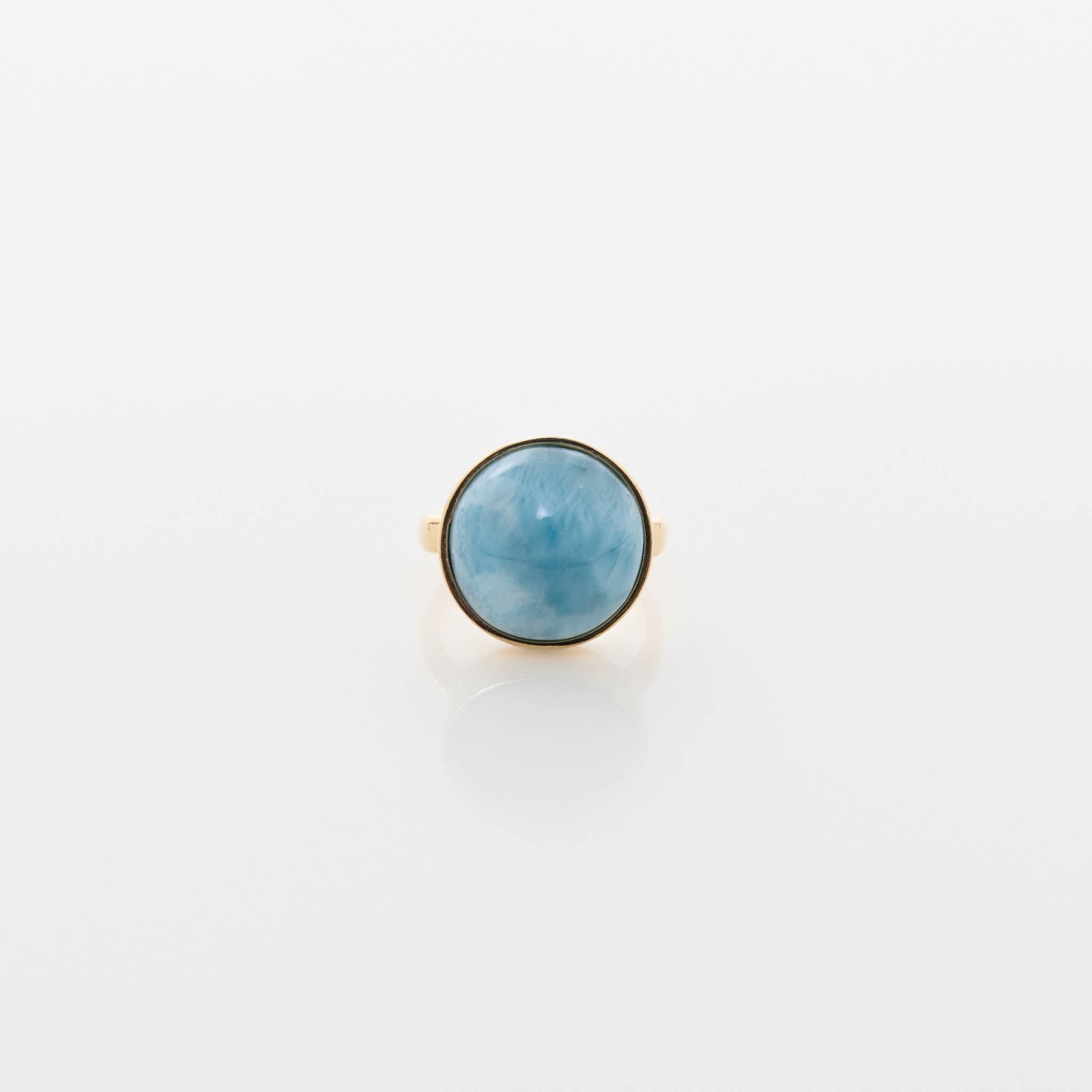 Larimar Circle Gold Vermeil Ring