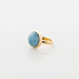 Larimar Circle Gold Vermeil Ring