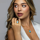 Gold Vermeil Larimar Ring Ila