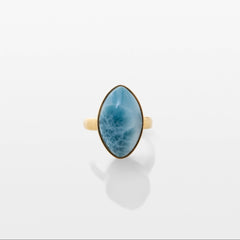 Gold Vermeil Ring Ivy Marquis Cut