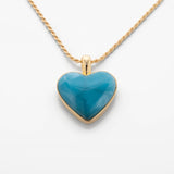Larimar Gold Vermeil Heart Pendant Rene