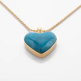 Larimar Gold Vermeil Heart Pendant Rene