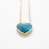 Larimar Gold Vermeil Heart Pendant Rene