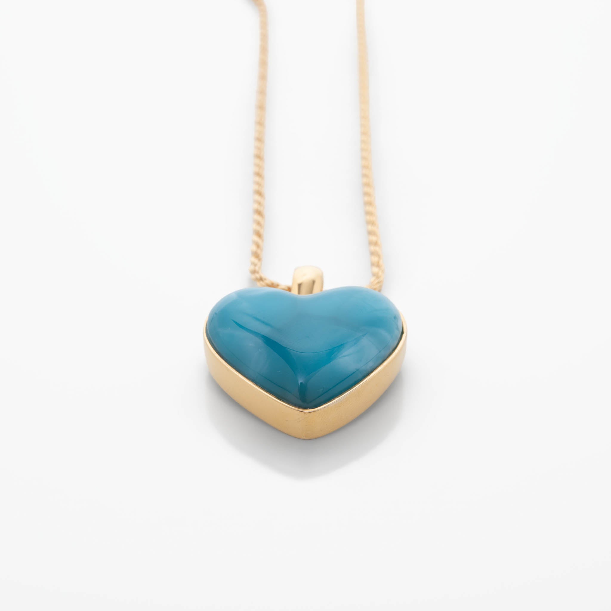 Larimar Gold Vermeil Heart Pendant Rene