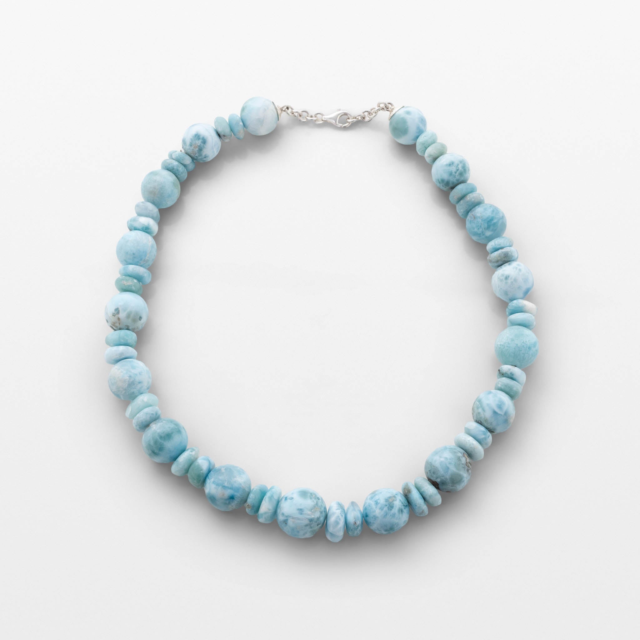 Larimar Bead Necklace Sky