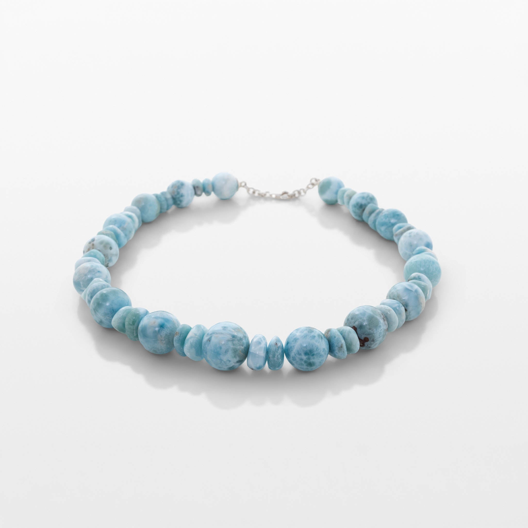 Larimar Bead Necklace Sky