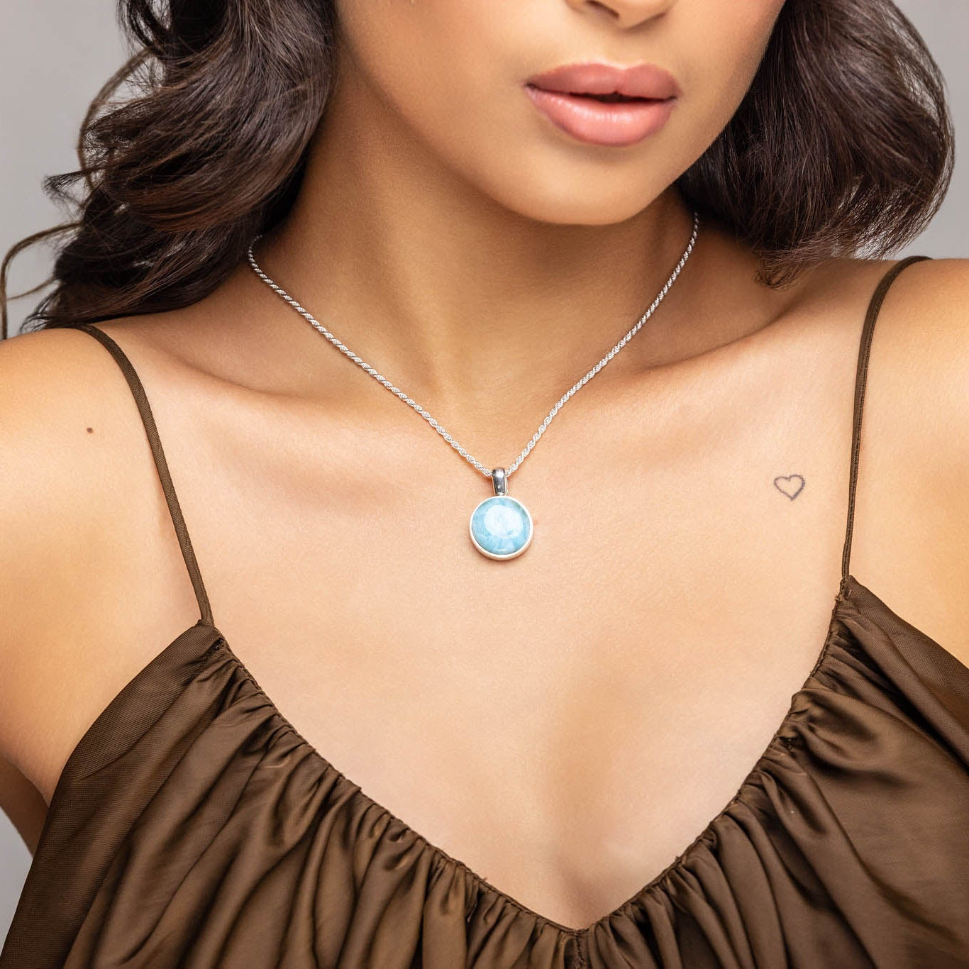 Larimar Circle Pendant Anahi