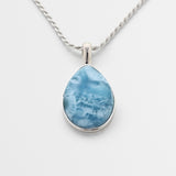 Larimar Pear Shape Pendant Azalea
