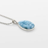 Larimar Pear Shape Pendant Azalea