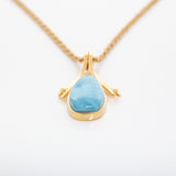 Larimar Gold Vemeil Pendant Alexia Beautiful Handcrafted Pieces