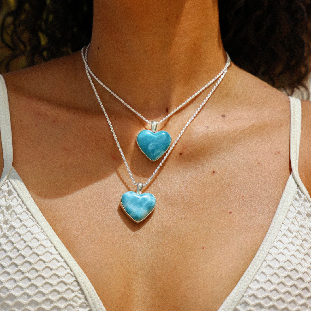 Larimar Heart Pendant Rene