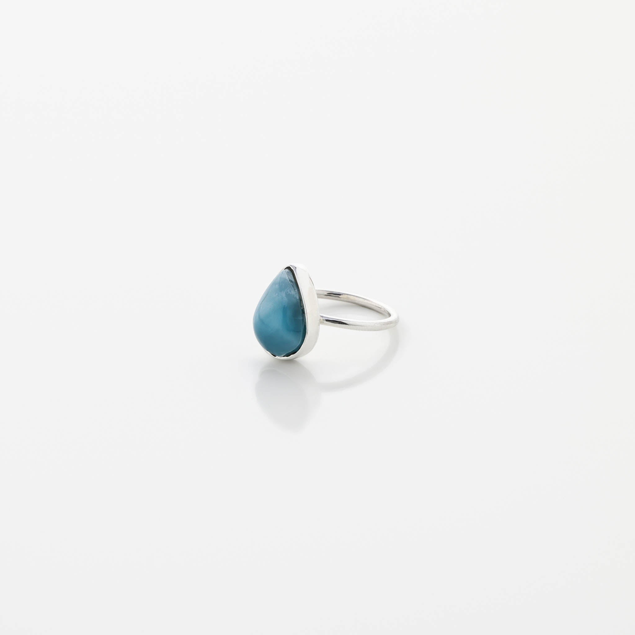 Larimar Drop Stone Ring