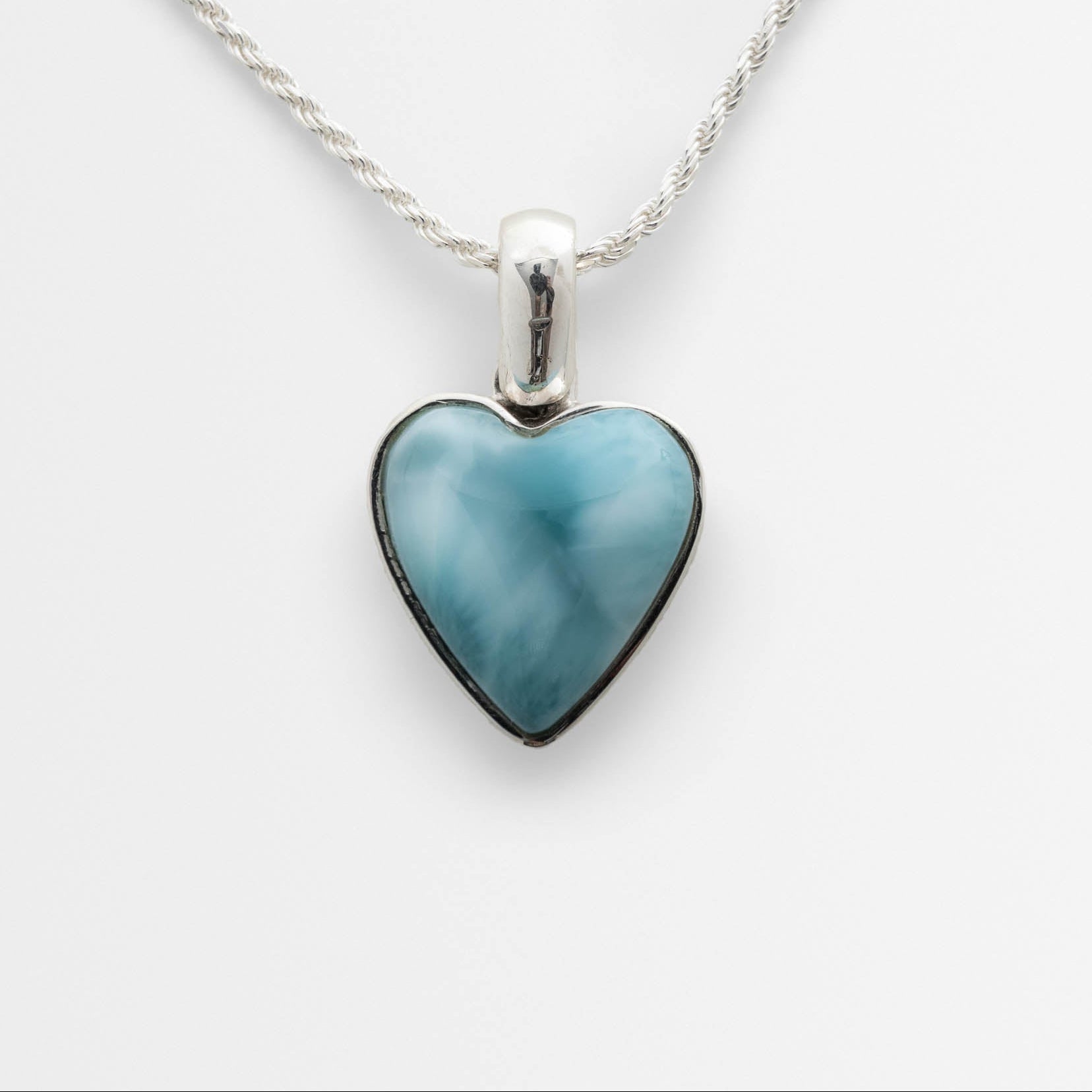 Larimar Heart Pendant Soleil