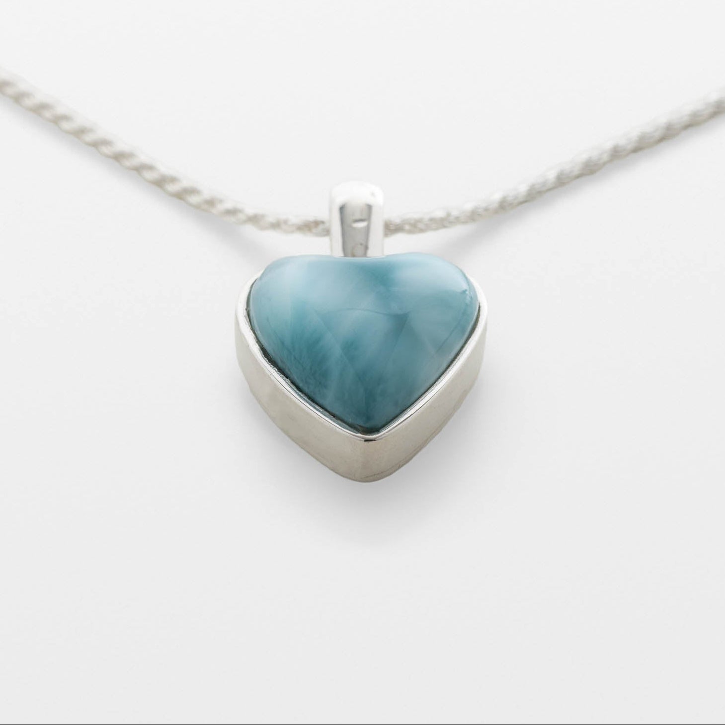 Larimar Heart Pendant Soleil