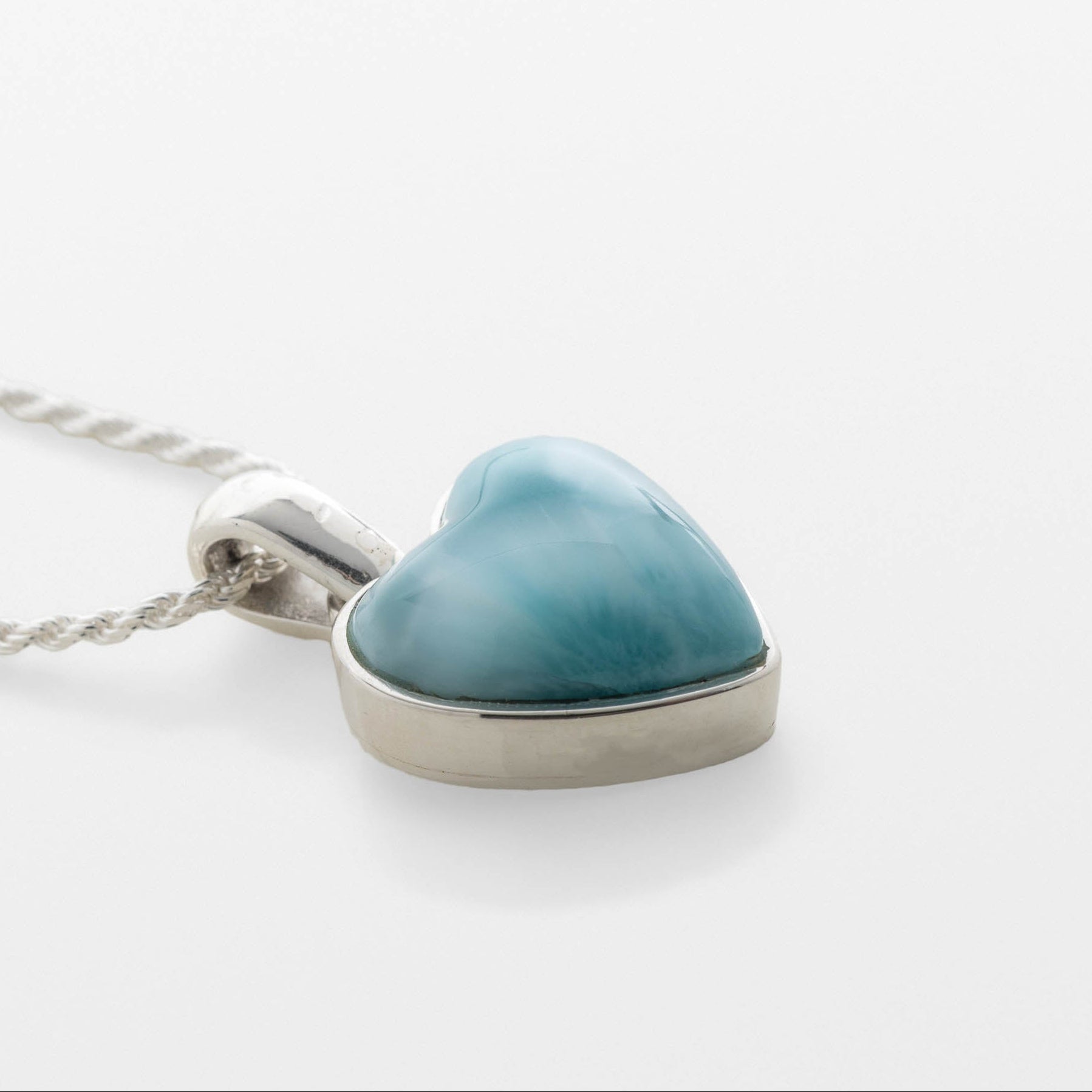 Larimar Heart Pendant Soleil