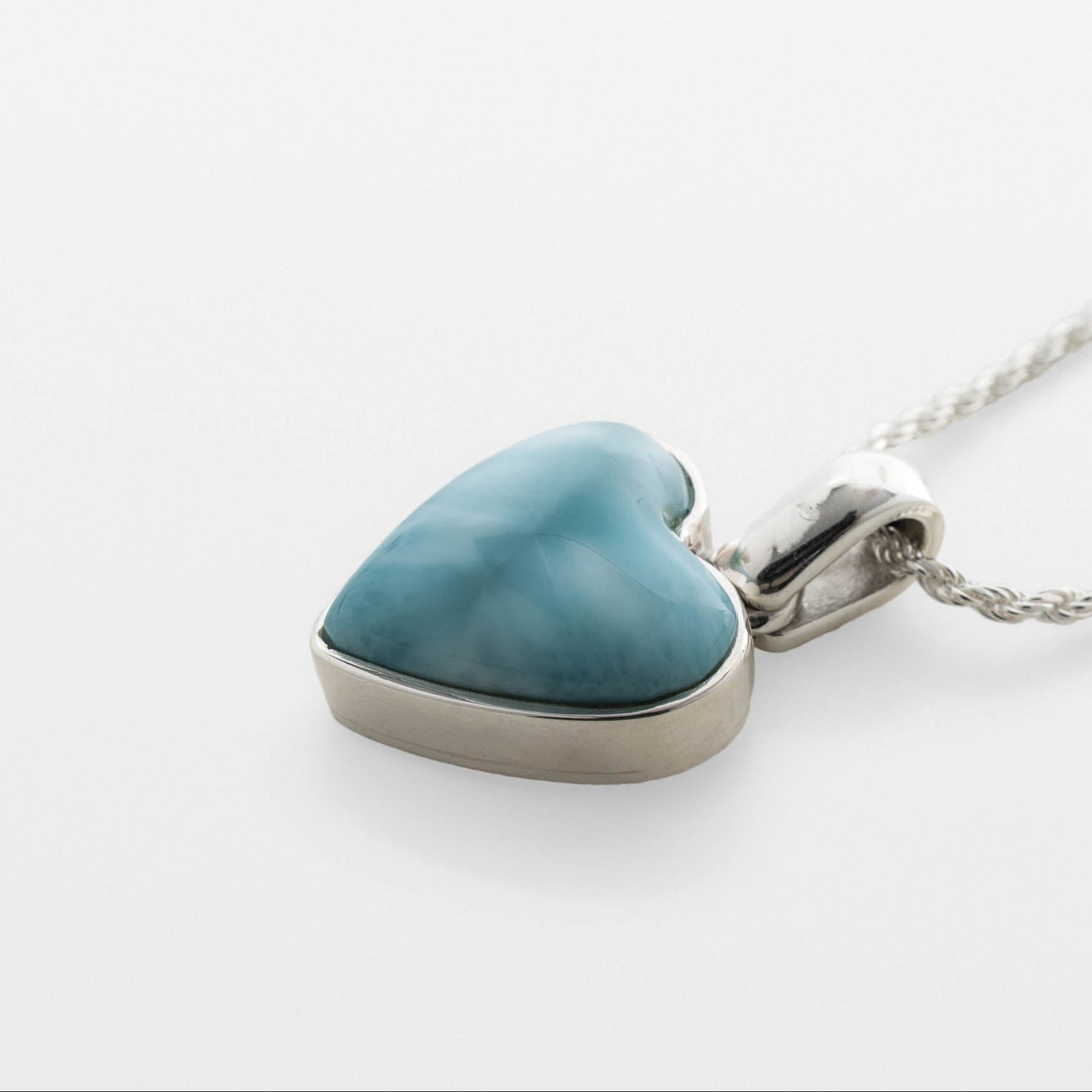 Larimar Heart Pendant Soleil