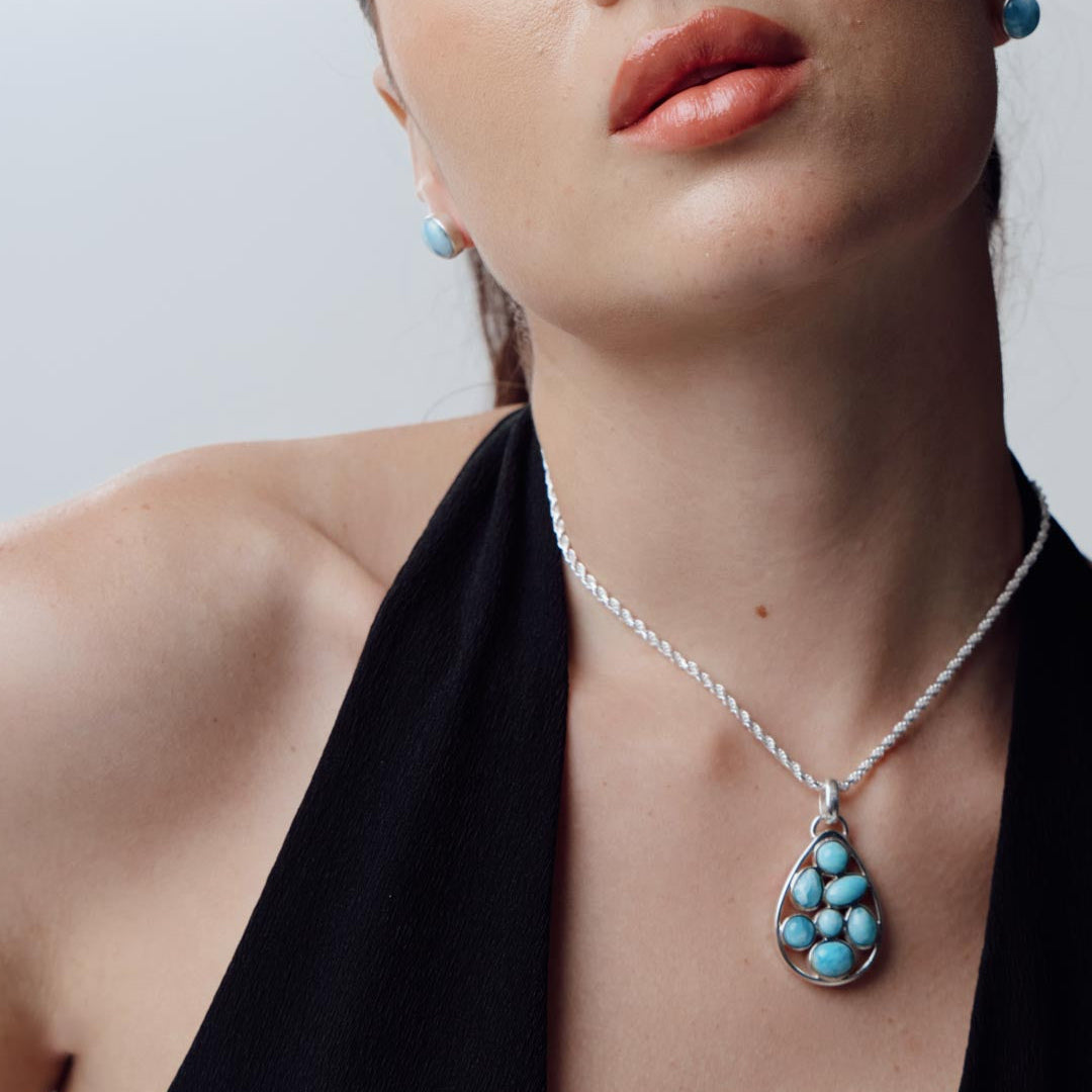 Larimar Pendant Celestial