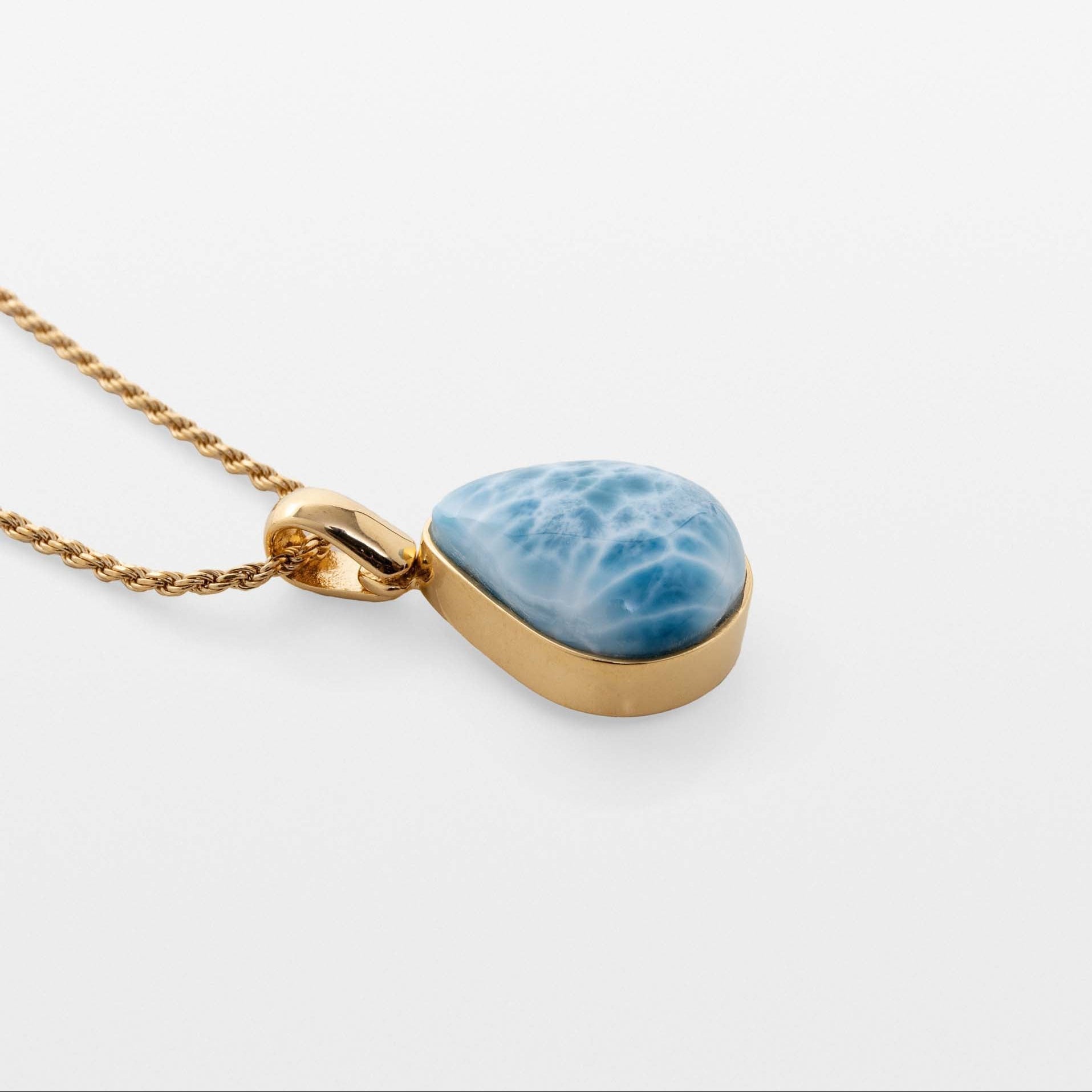 Gold Vermeil Larimar Pendant Harriet