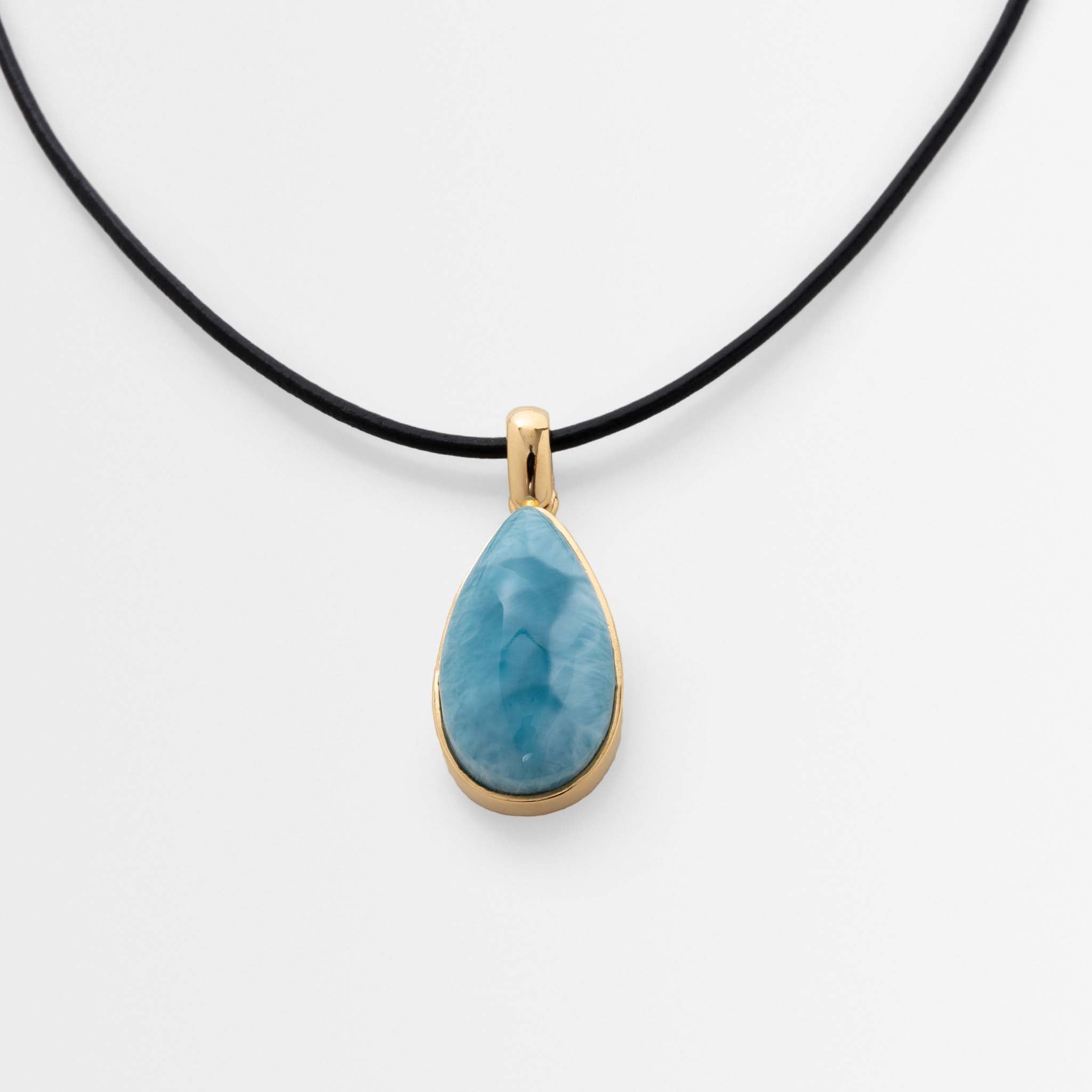 Gold Vermeil Larimar Pendant Helena