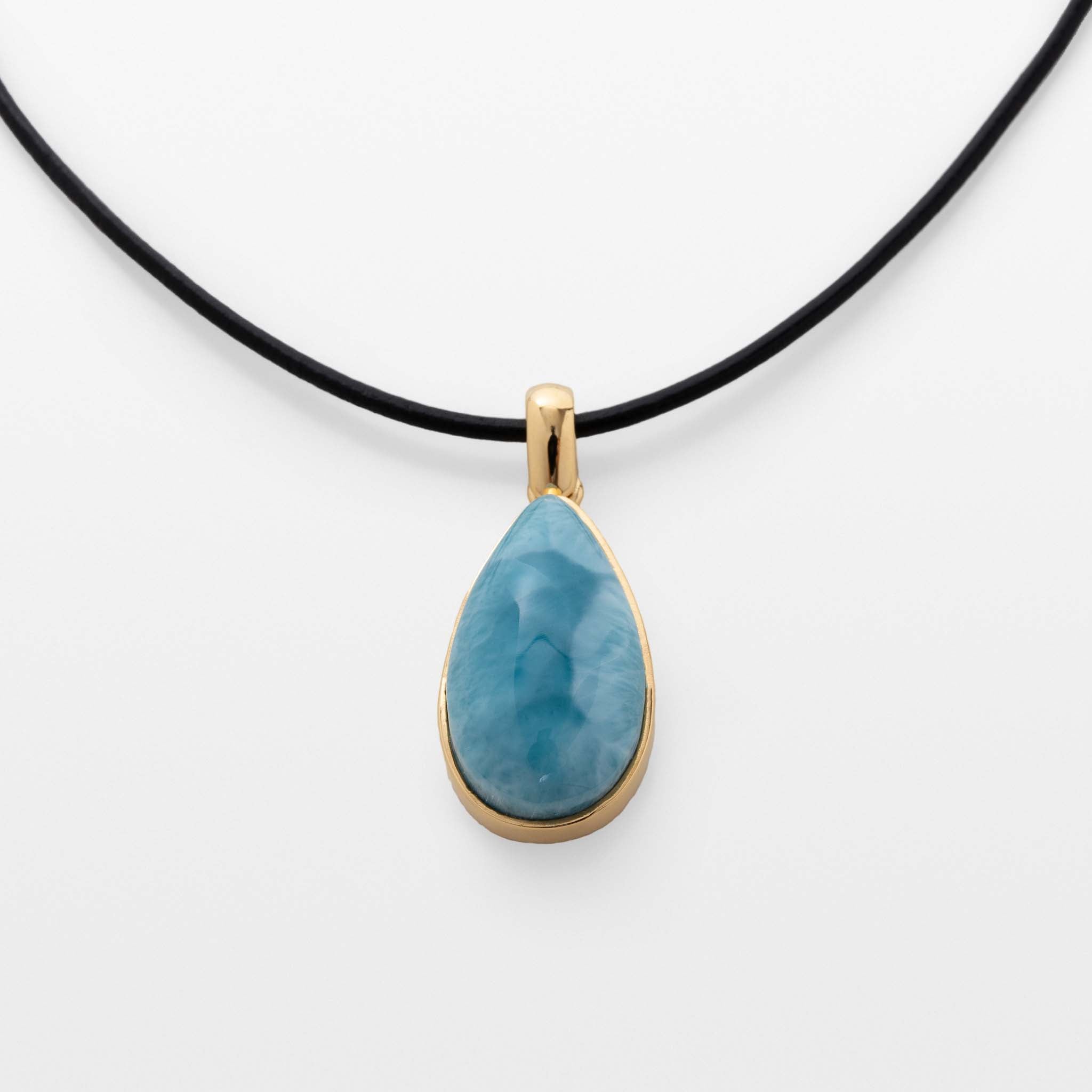 Gold Vermeil Larimar Pendant Helena