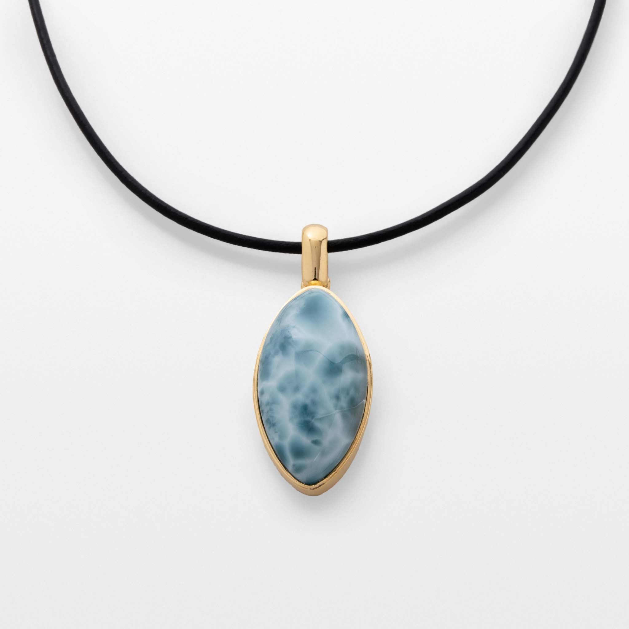 Gold Vermeil Larimar Pendant Holly