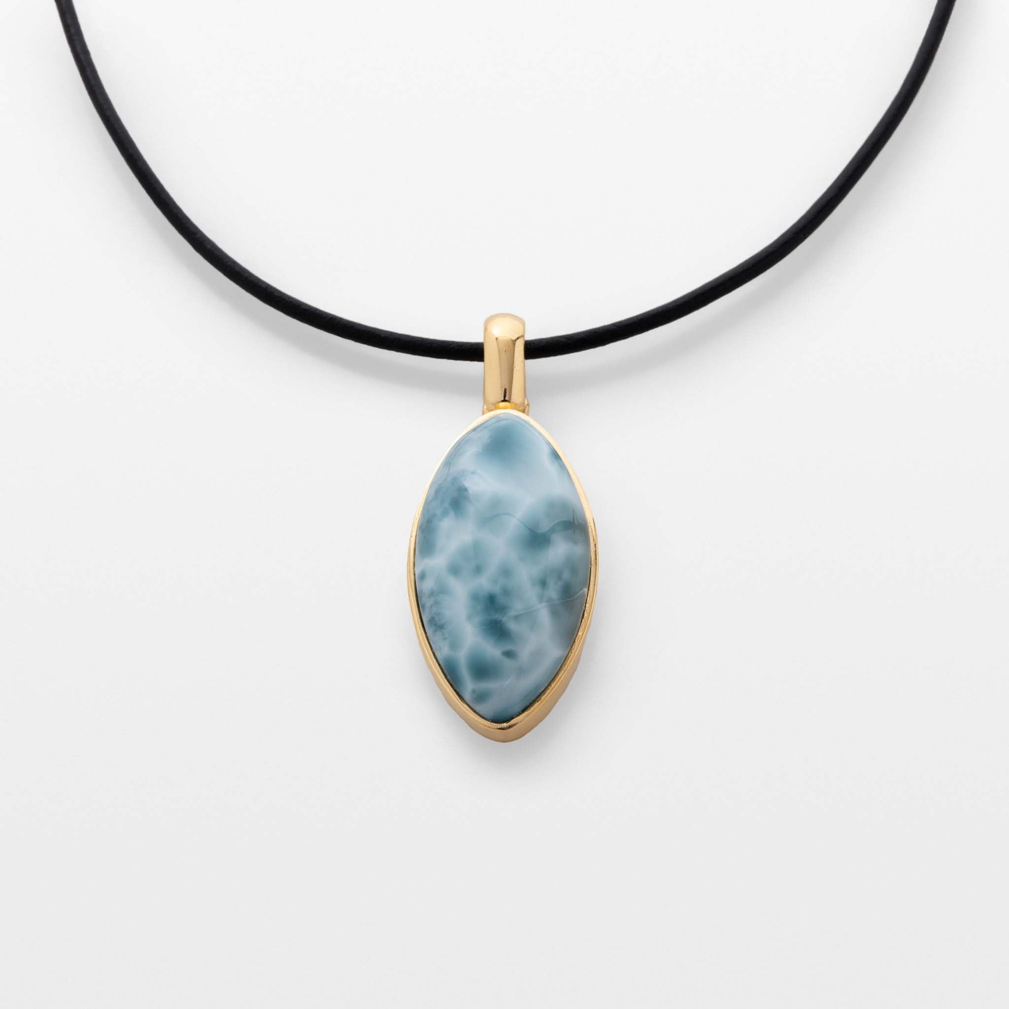 Gold Vermeil Larimar Pendant Holly