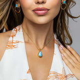 Gold Vermeil Larimar Pendant Maeve