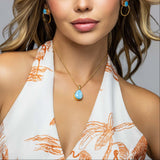Gold Vermeil Larimar Pendant Margaret