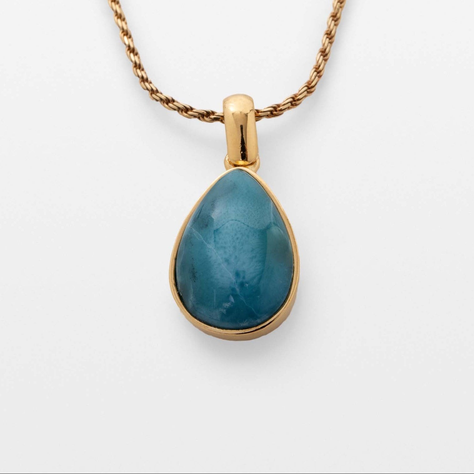 Gold Vermeil Larimar Pendant Marigold