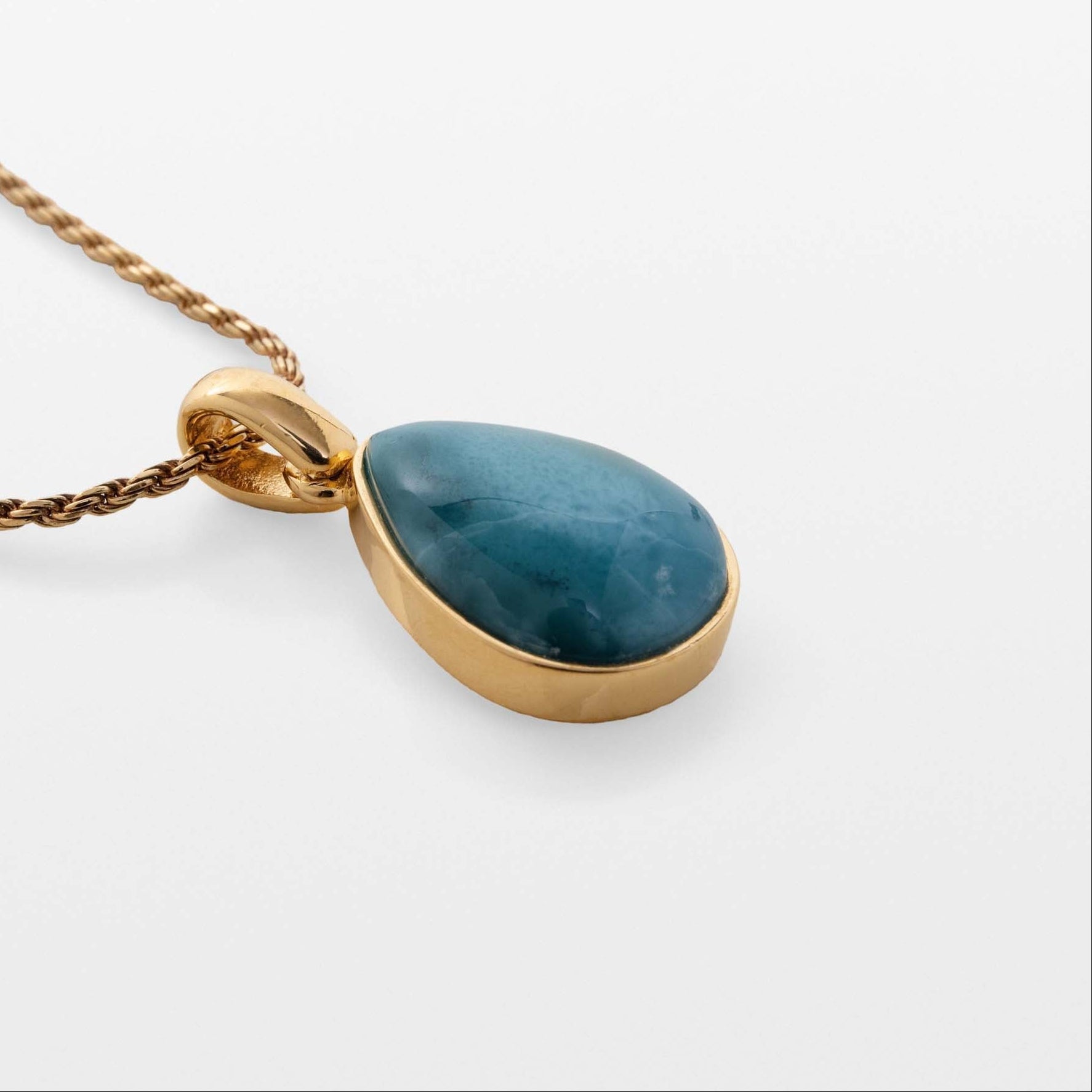 Gold Vermeil Larimar Pendant Marigold