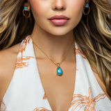 Gold Vermeil Larimar Pendant Marigold