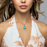 Gold Vermeil Larimar Pendant Marigold