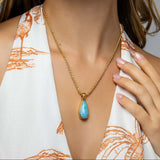 Gold Vermeil Larimar Pendant Maxine