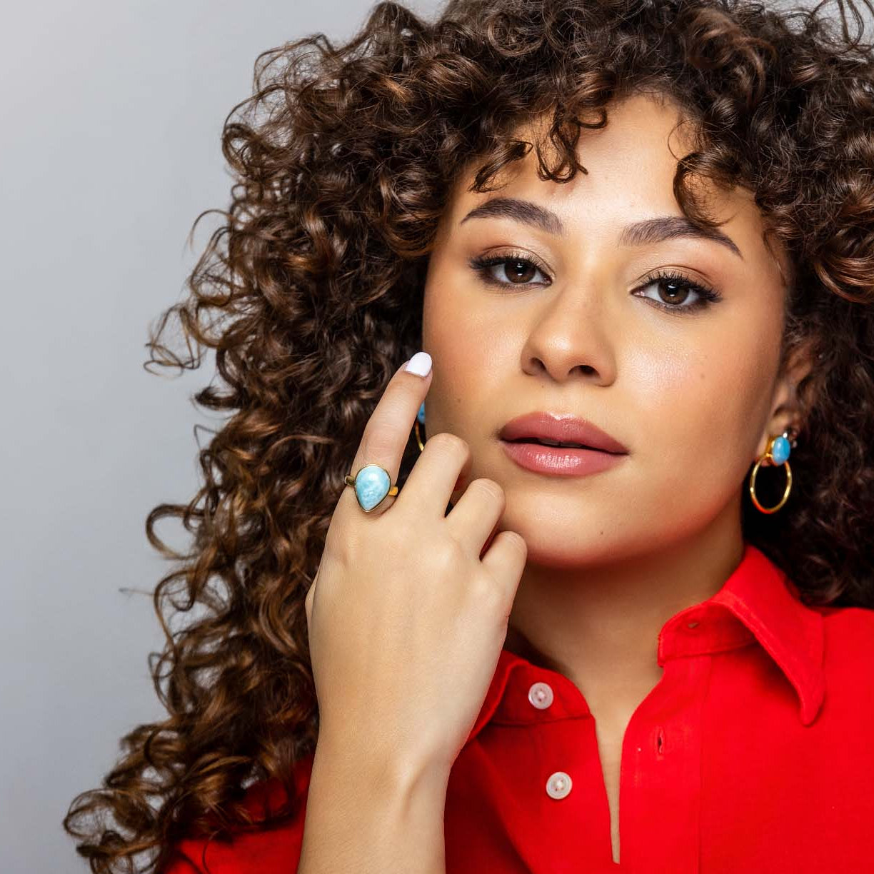 Gold Vermeil Larimar Ring Alice