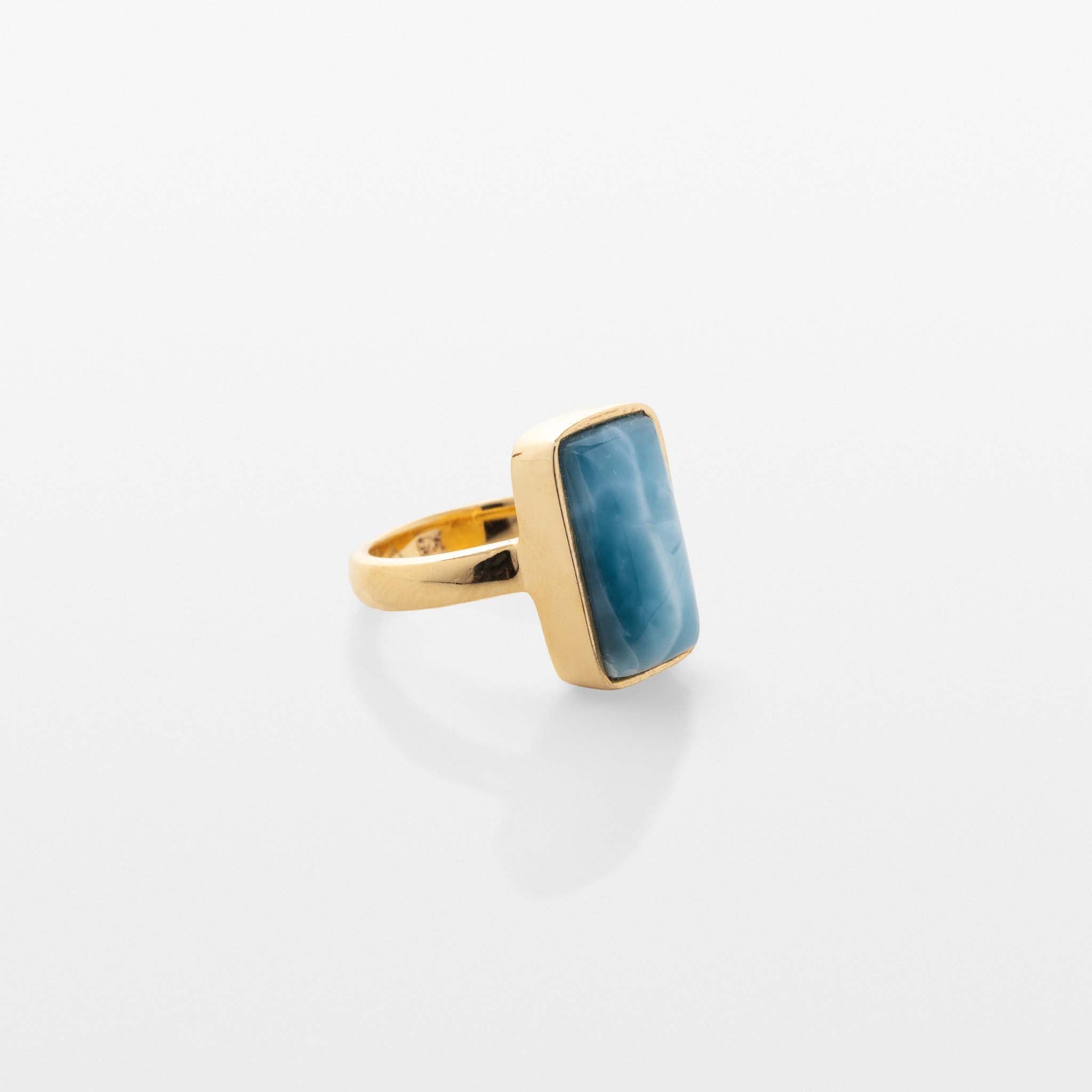 Gold Vermeil Larimar Ring Asha