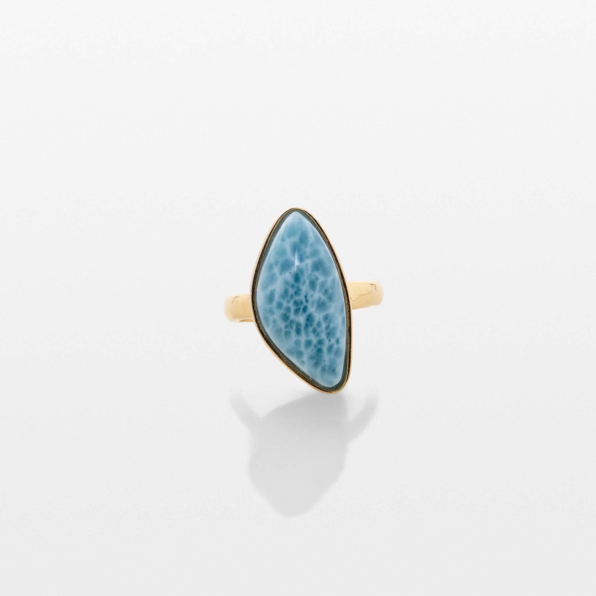 Gold Vermeil Larimar Ring Ava
