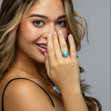 Gold Vermeil Larimar Ring Huda