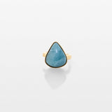 Gold Vermeil Larimar Ring Huda