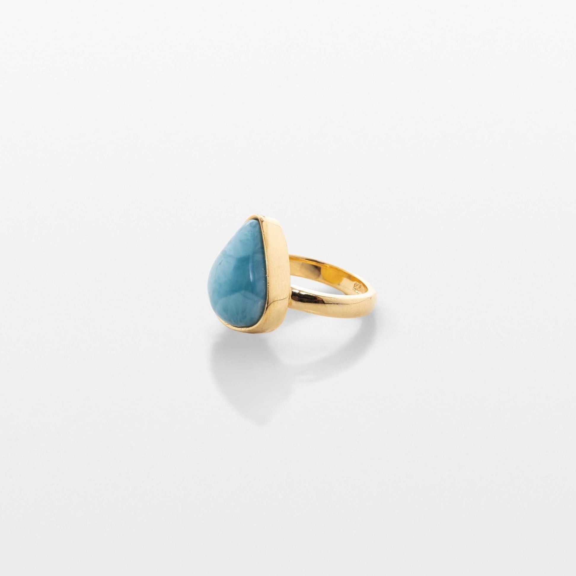 Gold Vermeil Larimar Ring Huda