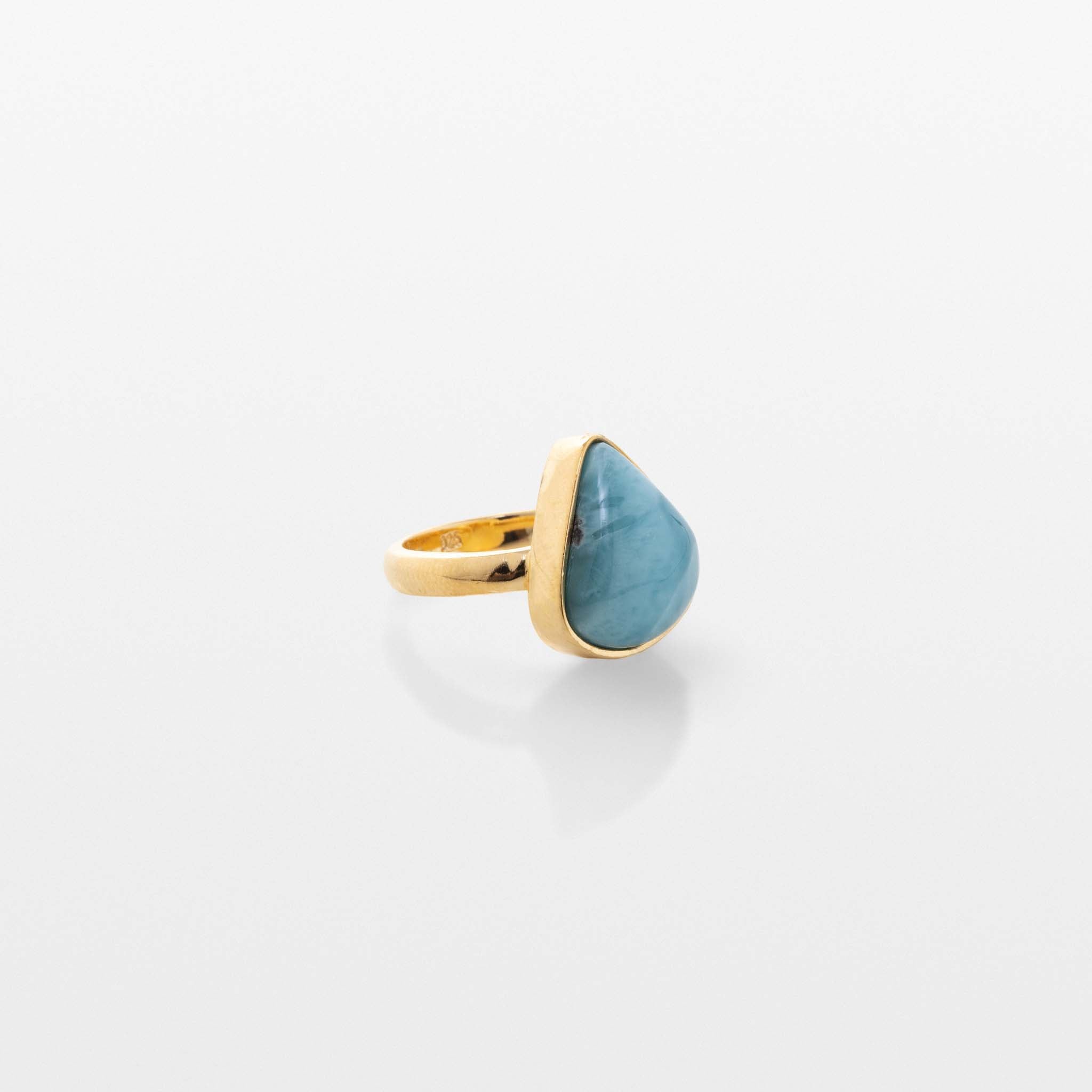Gold Vermeil Larimar Ring Huda