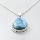 Larimar Pendant Oval TearDrop Shape For Women