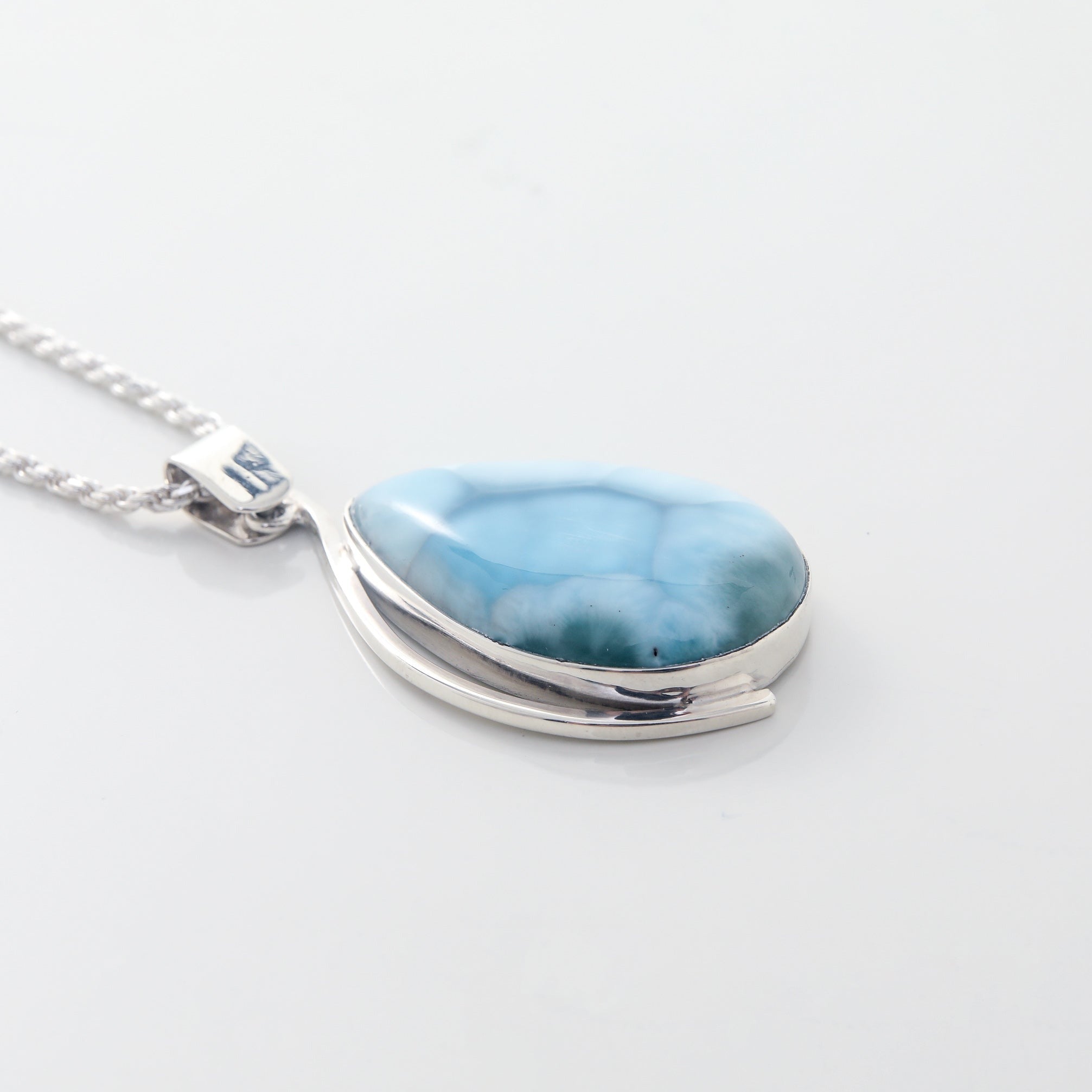 Larimar Pendant Oval TearDrop Shape For Women