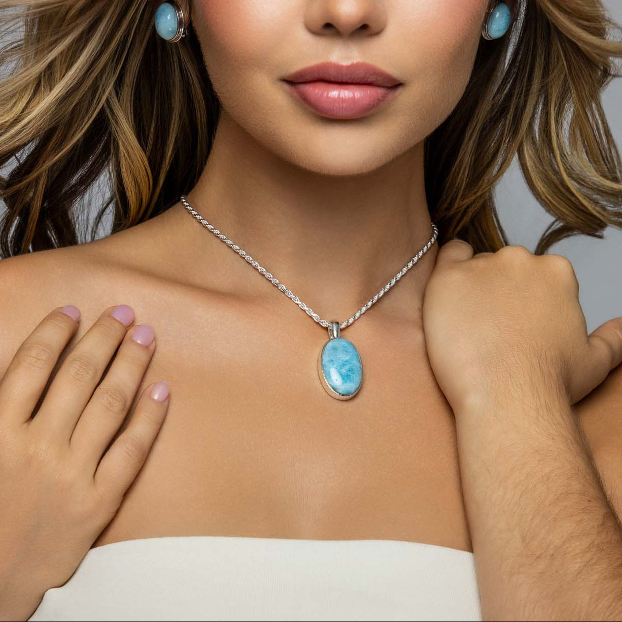 Larimar Oval Pendant Gala 