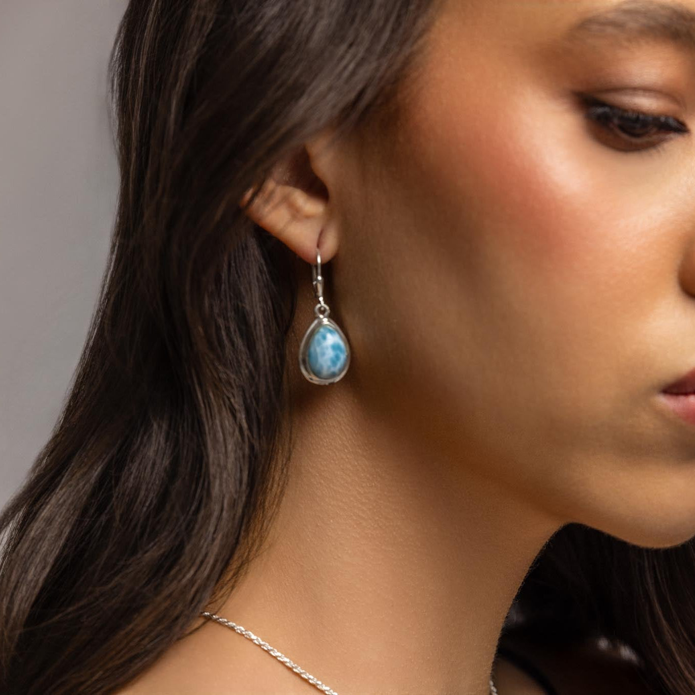 Larimar Earrings Dani Silver