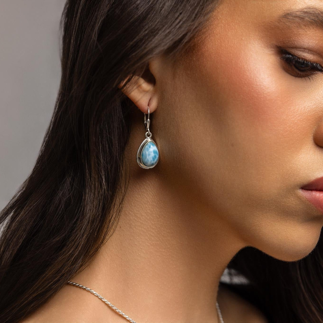 Larimar Earrings Dani Silver