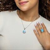 Larimar Pendant Dahlia