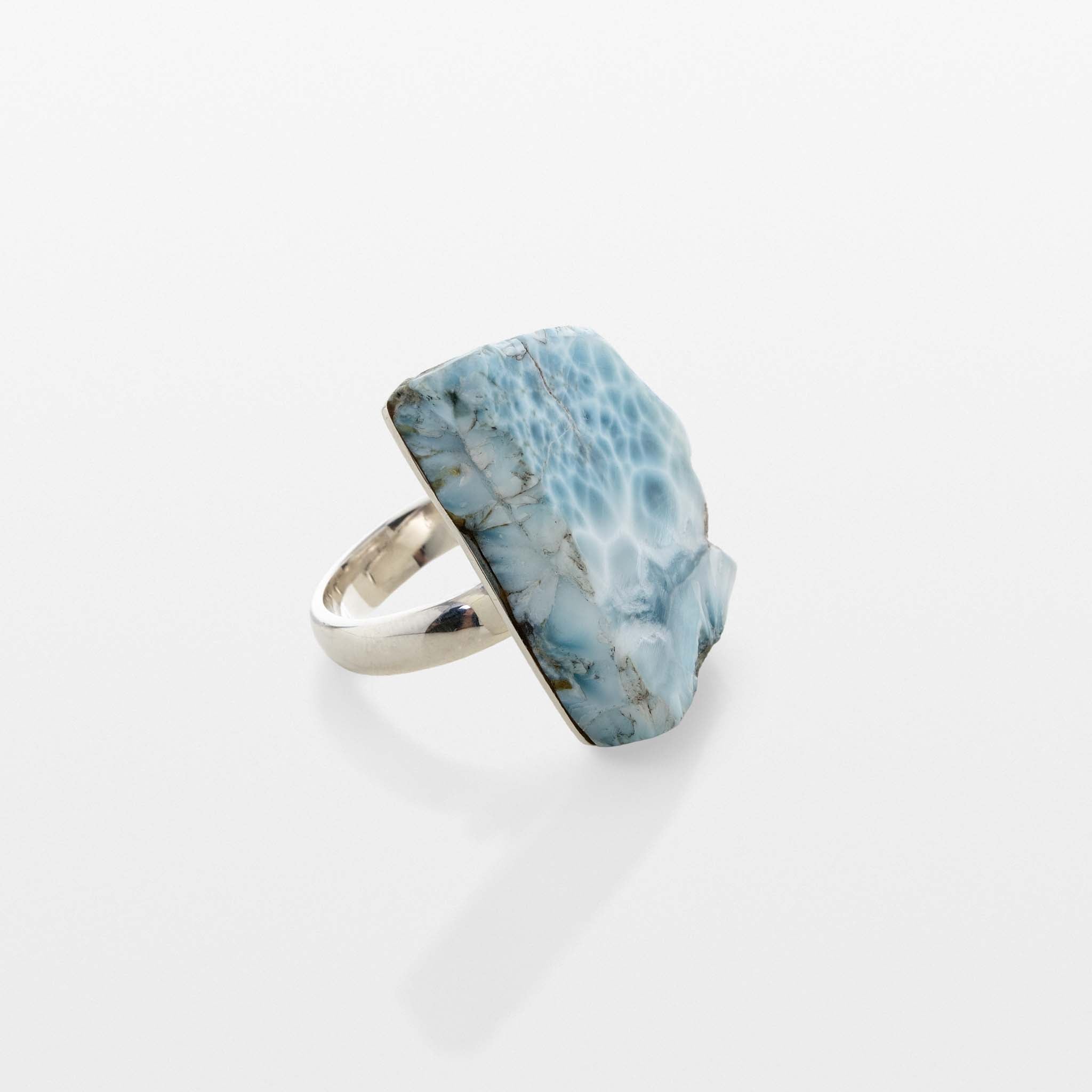 Rough Larimar Ring Gabi